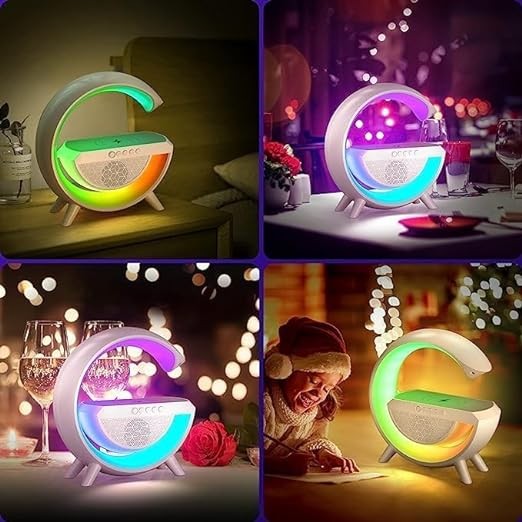 Bluetooth Speaker Smart Wireless Fast Mobile Charging and Music Color Changing Bedside Table Atmosphere Lamp for Home Decoration