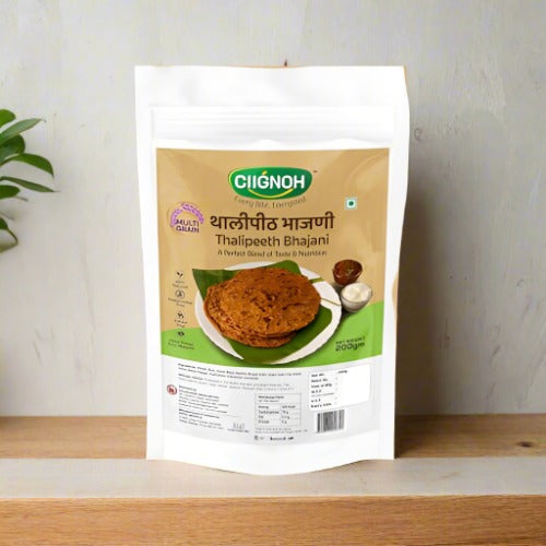 A CIIGNOH | थालीपीठ भाजणी Thalipeeth Bhajani | Multigrain Flour | No Artificial Flavor | For Healthy Delicious & Cooking | for Every Day use,200gm