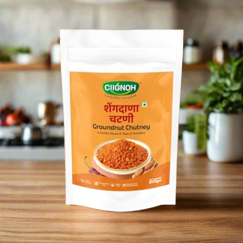 A CIIGNOH | Groundnut Chutney 200gm | शेंगदाणा चटणी | Dry Mumfali/Peanut Chutney | Protein Rich Snack | Home Style Delicious & Ready-to-Eat Chutneys