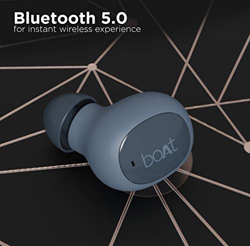 boAt Airdopes 121v2 in-Ear True Wireless Earbuds with Upto 14 Hours Playback, with Mic, 8MM Drivers, Battery Indicators, Lightweight Earbuds & Multifunction Controls(Midnight Blue)