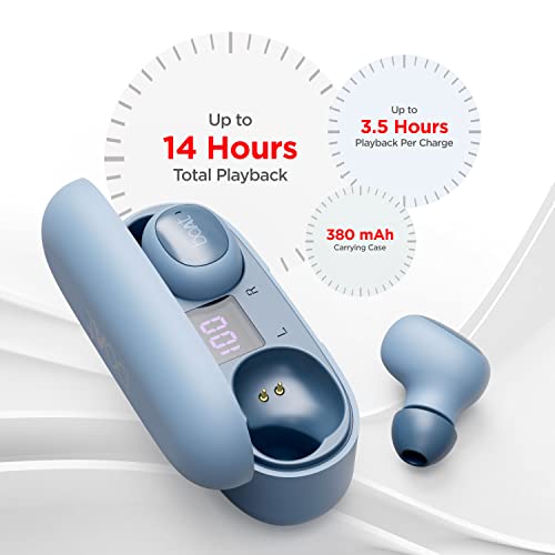 boAt Airdopes 121v2 in-Ear True Wireless Earbuds with Upto 14 Hours Playback, with Mic, 8MM Drivers, Battery Indicators, Lightweight Earbuds & Multifunction Controls(Midnight Blue)