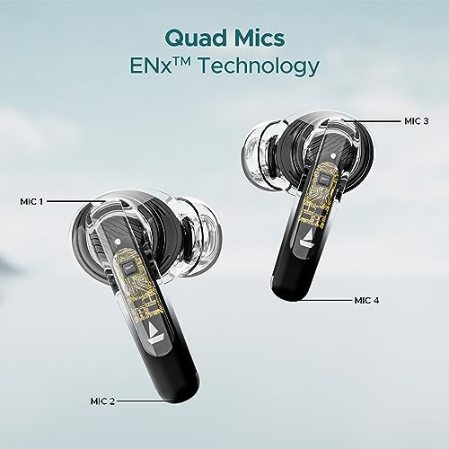 boAt Airdopes 141 ANC TWS Earbuds with 32 dB ANC, 42 HRS Playback, 50ms Low Latency Beast™ Mode, IWP™ Tech,Quad Mics with ENx™,ASAP™ Charge,USB Type-C Port & IPX5(Gunmetal Black)