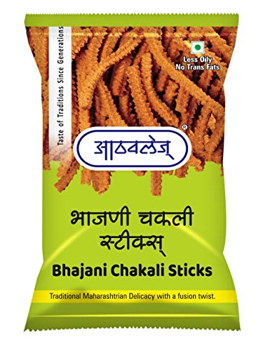 Athavale's Bhajni Chakli Sticks | Healthy multi grain masala sticks | snacks for Upwas | Tea time snacks | 2 Packs of 200 g