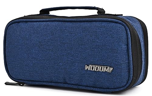 Wooum Pencil Case Pencil Bag Large Capacity School Stationery Supply I Pen Storage Bag I Student School Supplies I Office Stationery Supplies I Stationery Organizer Pouch with 3 Layer (Blue)