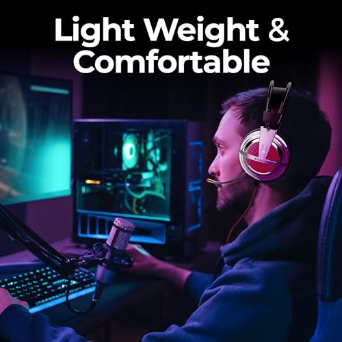 Zebronics ZEB-ORION USB Headphone with simulated 7.1 surround sound, 40mm driver, RGB LED, Advanced Windows software, 2m Braided cable, In-line control pod, Flexible mic and Suspended headbands