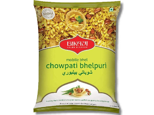 BIKAJI crispy crunchy 100% vegetarian Chowpati bhelpuri open mix &eat now bhelpuri bhel (pack of 2pcs ) each pack 300 grm